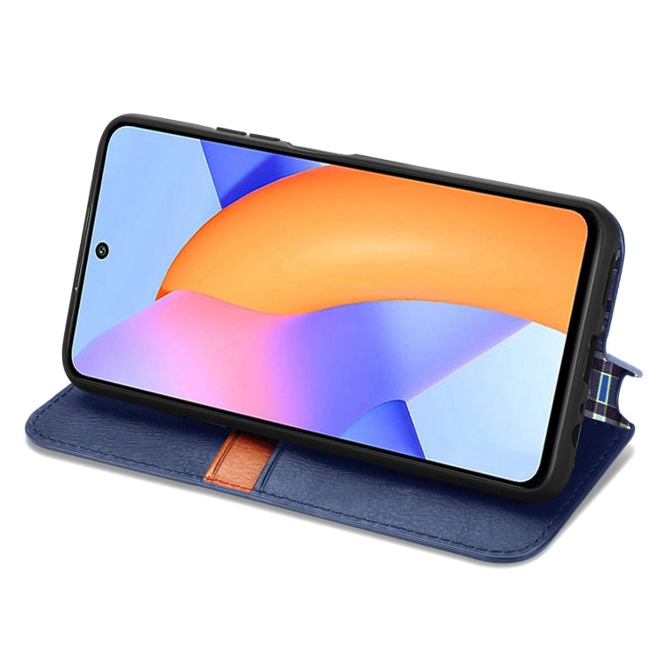 For Huawei Honor 10 X Lite Cubic Grid Pressed Horizontal Flip Magnetic PU Leather Case with Holder & Card Slots & Wallet