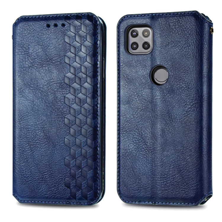 For Motorola MOTO G 5G Cubic Grid Pressed Horizontal Flip Magnetic PU Leather Case with Holder & Card Slots & Wallet