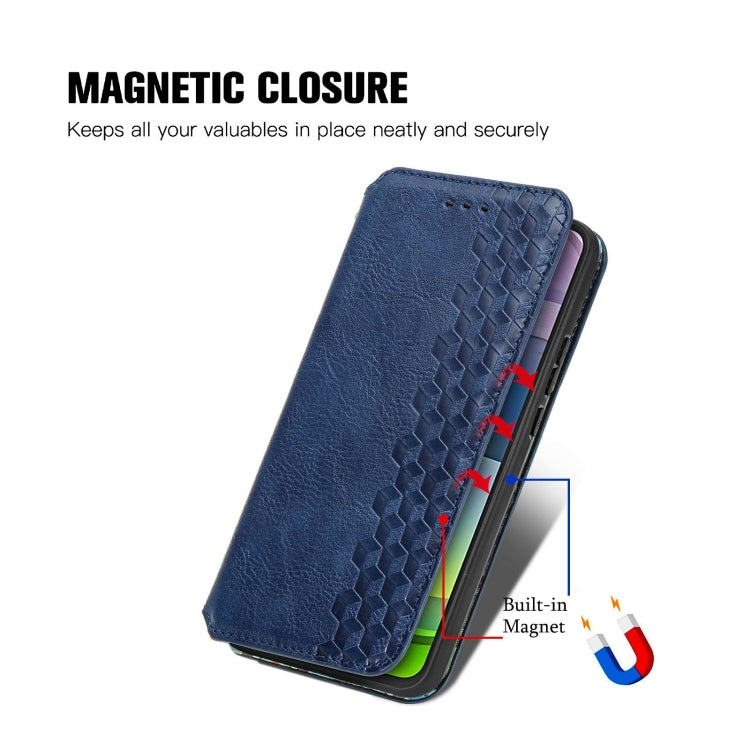 For Motorola MOTO G 5G Cubic Grid Pressed Horizontal Flip Magnetic PU Leather Case with Holder & Card Slots & Wallet