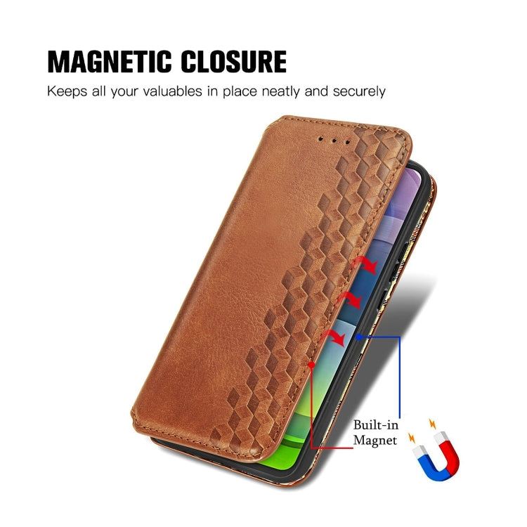 For Motorola MOTO G 5G Cubic Grid Pressed Horizontal Flip Magnetic PU Leather Case with Holder & Card Slots & Wallet