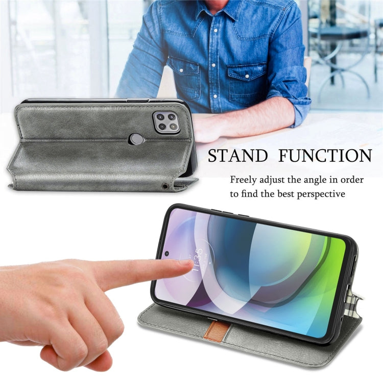 For Motorola MOTO G 5G Cubic Grid Pressed Horizontal Flip Magnetic PU Leather Case with Holder & Card Slots & Wallet