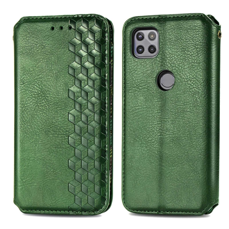 For Motorola MOTO G 5G Cubic Grid Pressed Horizontal Flip Magnetic PU Leather Case with Holder & Card Slots & Wallet