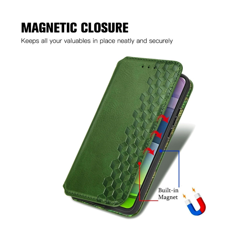 For Motorola MOTO G 5G Cubic Grid Pressed Horizontal Flip Magnetic PU Leather Case with Holder & Card Slots & Wallet