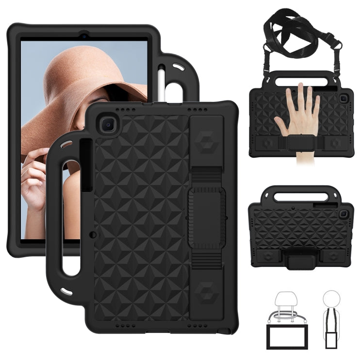For Galaxy Tab A7 10.4(2020) T500/T505 Diamond Series EVA  Anti-Fall Shockproof Sleeve Protective Shell Case with Holder & Strap