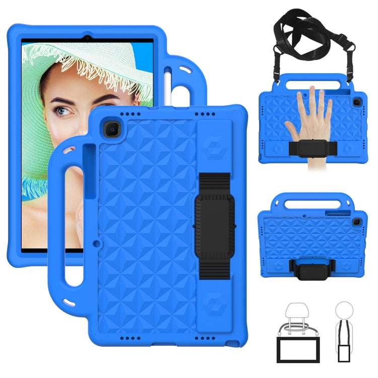For Galaxy Tab A7 10.4(2020) T500/T505 Diamond Series EVA  Anti-Fall Shockproof Sleeve Protective Shell Case with Holder & Strap