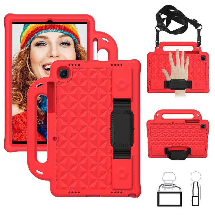 For Galaxy Tab A7 10.4(2020) T500/T505 Diamond Series EVA  Anti-Fall Shockproof Sleeve Protective Shell Case with Holder & Strap