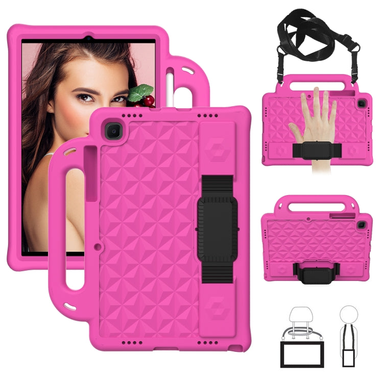 For Galaxy Tab A7 10.4(2020) T500/T505 Diamond Series EVA  Anti-Fall Shockproof Sleeve Protective Shell Case with Holder & Strap