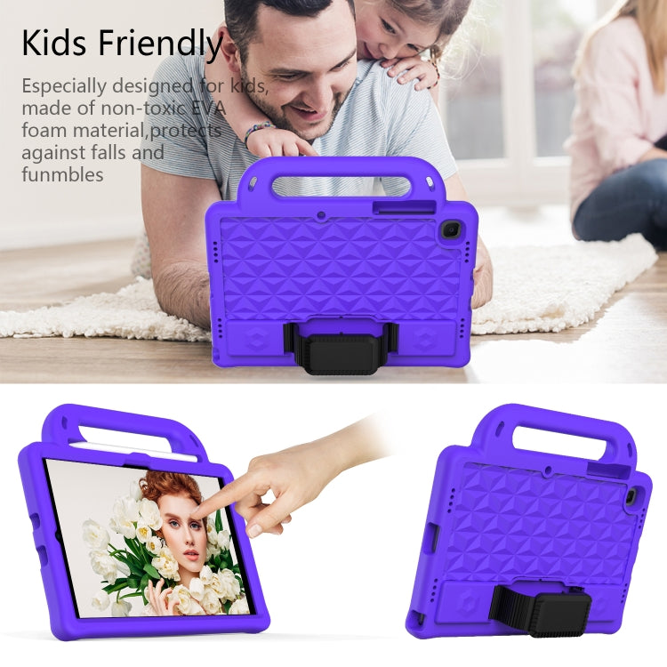 For Galaxy Tab A7 10.4(2020) T500/T505 Diamond Series EVA  Anti-Fall Shockproof Sleeve Protective Shell Case with Holder & Strap