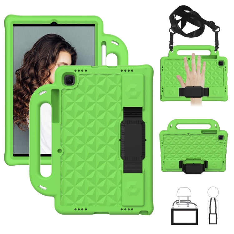 For Galaxy Tab A7 10.4(2020) T500/T505 Diamond Series EVA  Anti-Fall Shockproof Sleeve Protective Shell Case with Holder & Strap