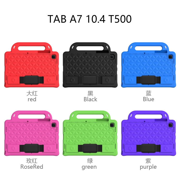 For Galaxy Tab A7 10.4(2020) T500/T505 Diamond Series EVA  Anti-Fall Shockproof Sleeve Protective Shell Case with Holder & Strap