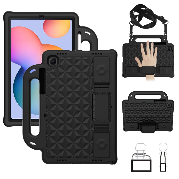 For Galaxy Tab S6 Lite P610/P615 Diamond Series EVA  Anti-Fall Shockproof Sleeve Protective Shell Case with Holder & Strap