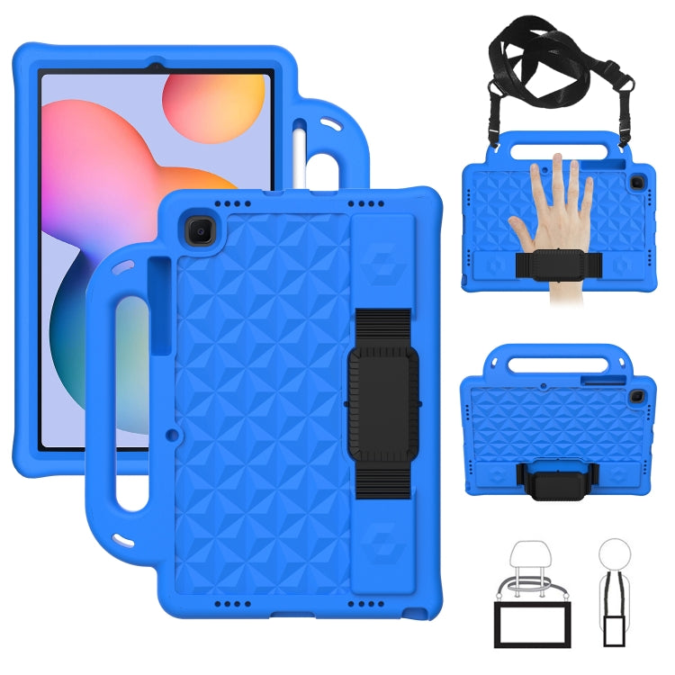 For Galaxy Tab S6 Lite P610/P615 Diamond Series EVA  Anti-Fall Shockproof Sleeve Protective Shell Case with Holder & Strap