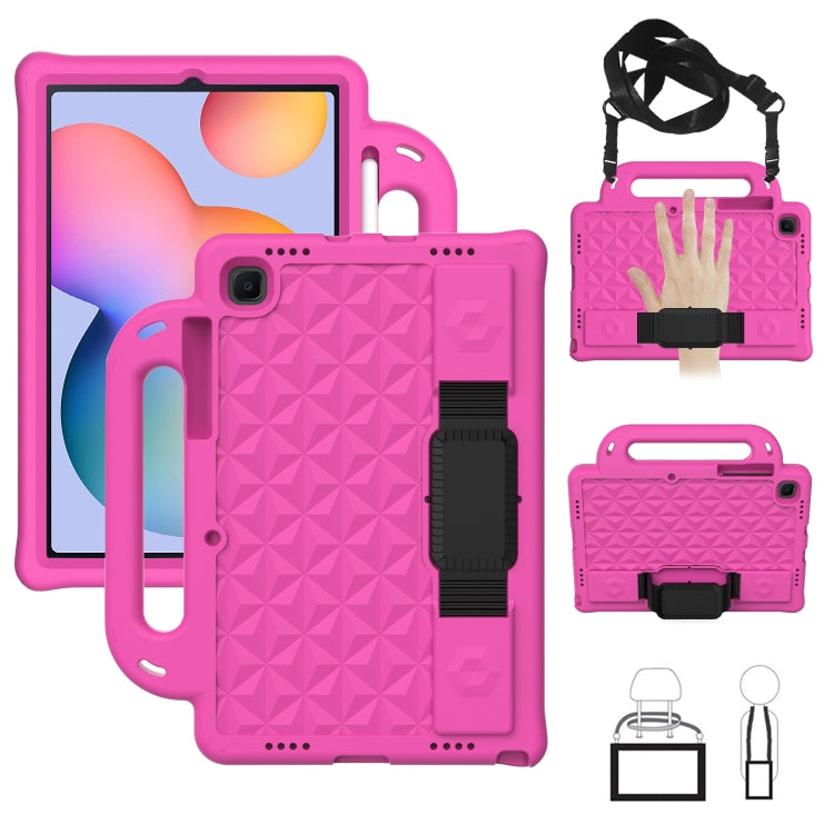 For Galaxy Tab S6 Lite P610/P615 Diamond Series EVA  Anti-Fall Shockproof Sleeve Protective Shell Case with Holder & Strap
