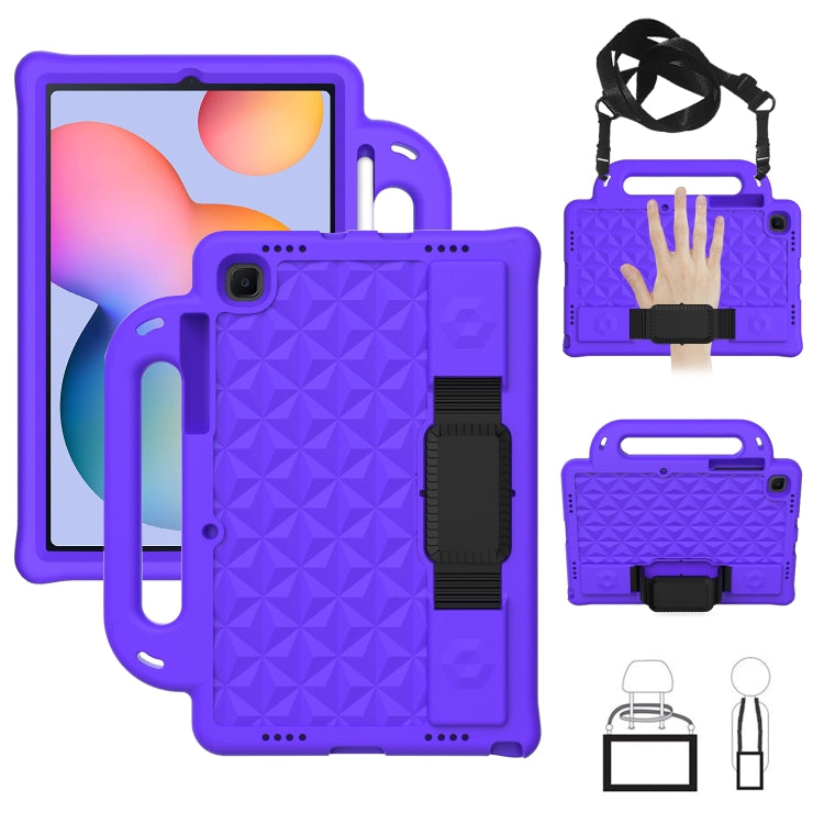 For Galaxy Tab S6 Lite P610/P615 Diamond Series EVA  Anti-Fall Shockproof Sleeve Protective Shell Case with Holder & Strap