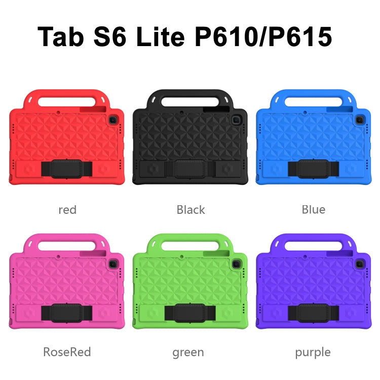 For Galaxy Tab S6 Lite P610/P615 Diamond Series EVA  Anti-Fall Shockproof Sleeve Protective Shell Case with Holder & Strap