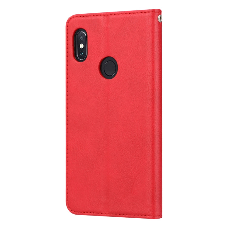 Knead Skin Texture Horizontal Flip Leather Case for Xiaomi Redmi Note 5 / Note 5 Pro, with Photo Frame & Holder & Card Slots & Wallet