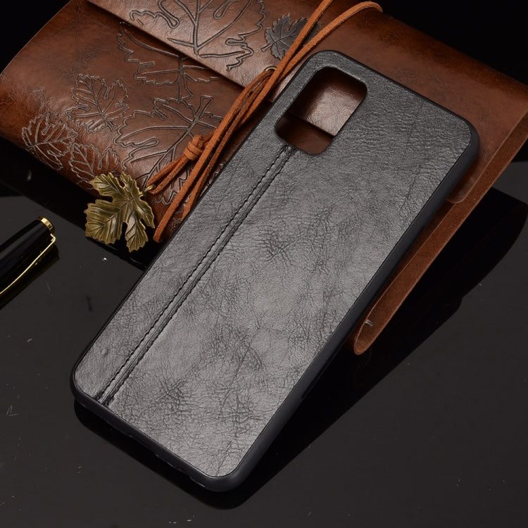 For Samsung Galaxy A02s European Version Shockproof Sewing Cow Pattern Skin PC + PU + TPU Case