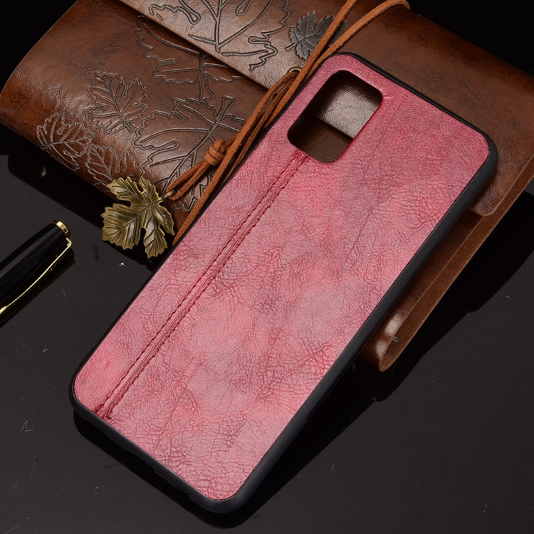 For Samsung Galaxy A02s European Version Shockproof Sewing Cow Pattern Skin PC + PU + TPU Case