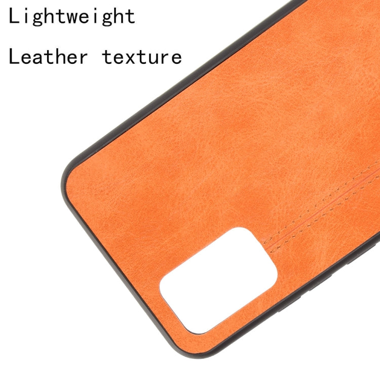 For Samsung Galaxy A02s European Version Shockproof Sewing Cow Pattern Skin PC + PU + TPU Case