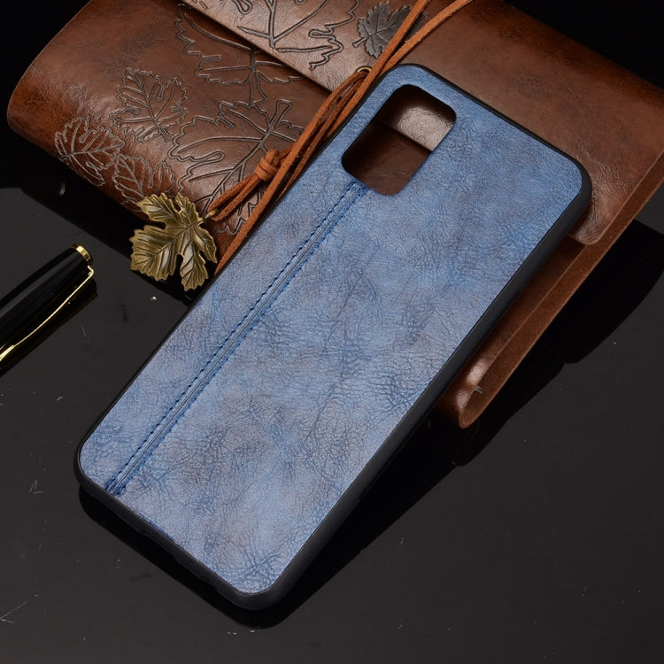 For Samsung Galaxy A02s European Version Shockproof Sewing Cow Pattern Skin PC + PU + TPU Case