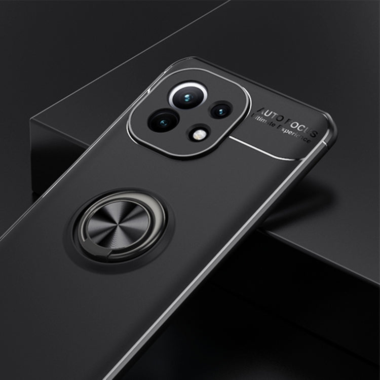 For Xiaomi Mi  11 Metal Ring Holder 360 Degree Rotating TPU Case
