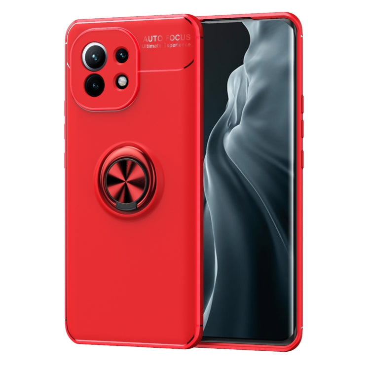 For Xiaomi Mi  11 Metal Ring Holder 360 Degree Rotating TPU Case