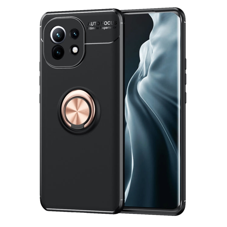 For Xiaomi Mi  11 Metal Ring Holder 360 Degree Rotating TPU Case
