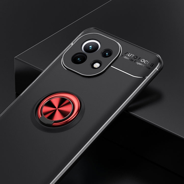 For Xiaomi Mi  11 Metal Ring Holder 360 Degree Rotating TPU Case
