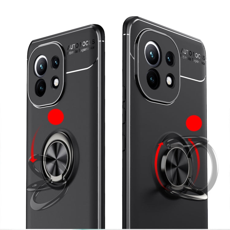 For Xiaomi Mi  11 Metal Ring Holder 360 Degree Rotating TPU Case