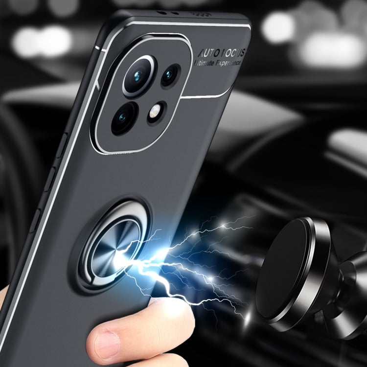 For Xiaomi Mi  11 Metal Ring Holder 360 Degree Rotating TPU Case