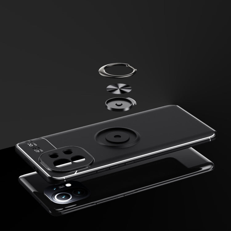 For Xiaomi Mi  11 Metal Ring Holder 360 Degree Rotating TPU Case