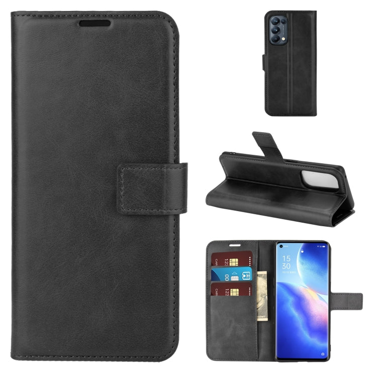 For OPPO Reno5 Pro 5G Retro Calf Pattern Buckle Horizontal Flip Leather Case with Holder & Card Slots & Wallet