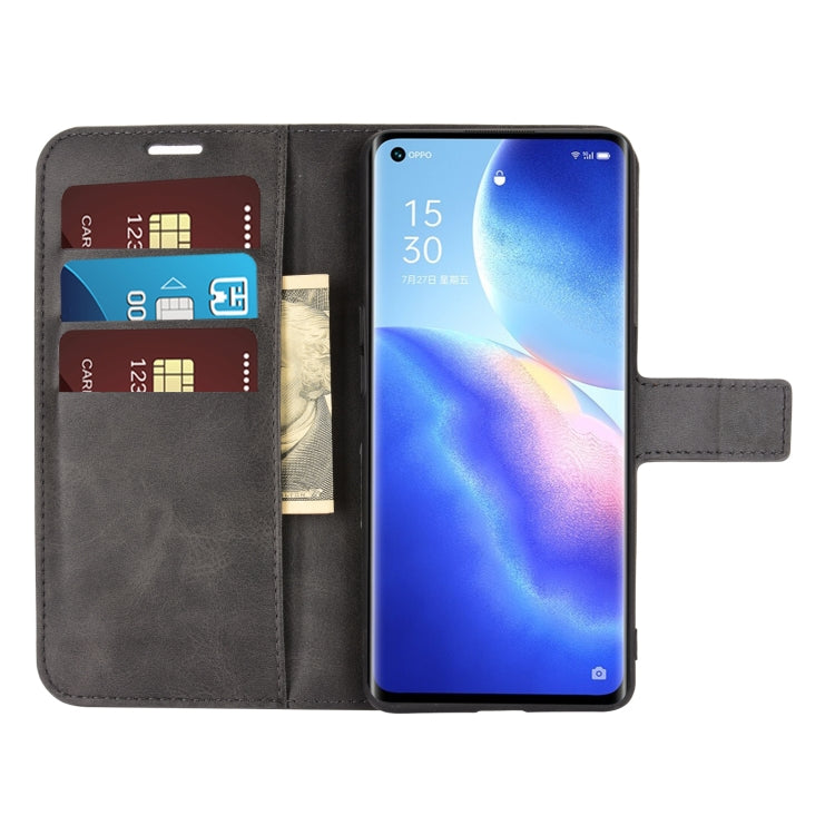 For OPPO Reno5 Pro 5G Retro Calf Pattern Buckle Horizontal Flip Leather Case with Holder & Card Slots & Wallet