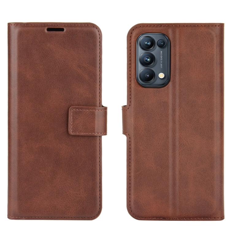 For OPPO Reno5 Pro 5G Retro Calf Pattern Buckle Horizontal Flip Leather Case with Holder & Card Slots & Wallet