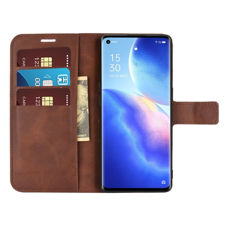 For OPPO Reno5 Pro 5G Retro Calf Pattern Buckle Horizontal Flip Leather Case with Holder & Card Slots & Wallet