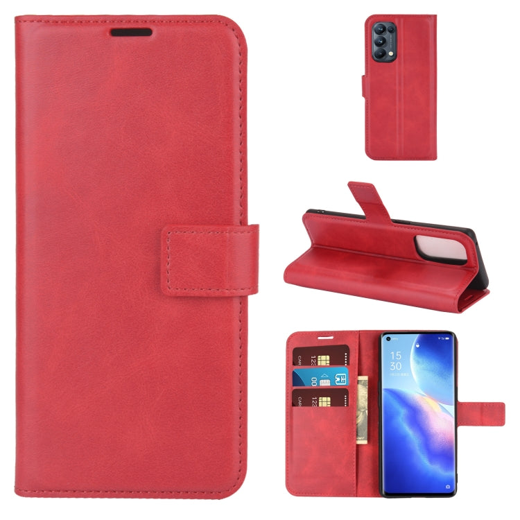 For OPPO Reno5 Pro 5G Retro Calf Pattern Buckle Horizontal Flip Leather Case with Holder & Card Slots & Wallet