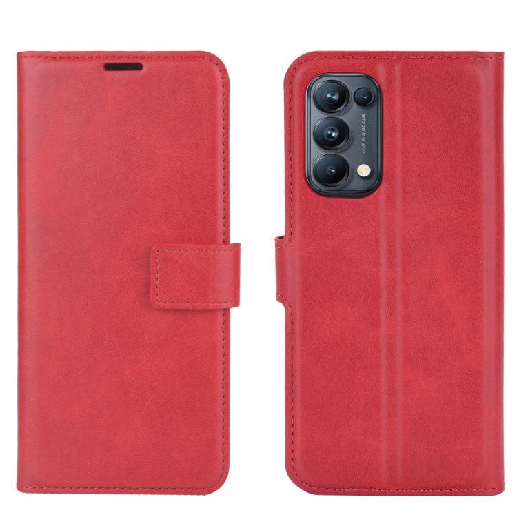 For OPPO Reno5 Pro 5G Retro Calf Pattern Buckle Horizontal Flip Leather Case with Holder & Card Slots & Wallet