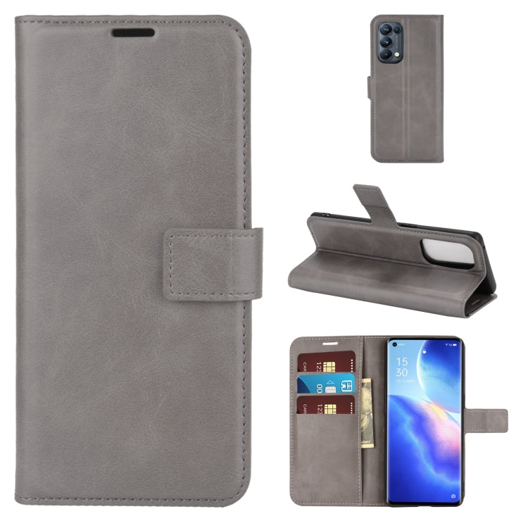 For OPPO Reno5 Pro 5G Retro Calf Pattern Buckle Horizontal Flip Leather Case with Holder & Card Slots & Wallet
