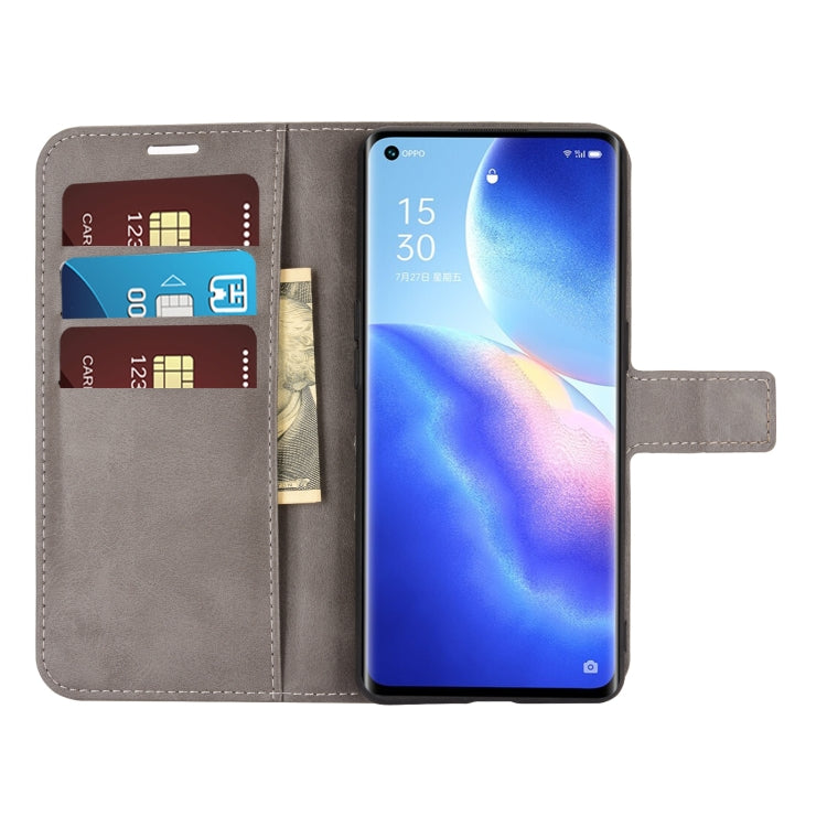 For OPPO Reno5 Pro 5G Retro Calf Pattern Buckle Horizontal Flip Leather Case with Holder & Card Slots & Wallet
