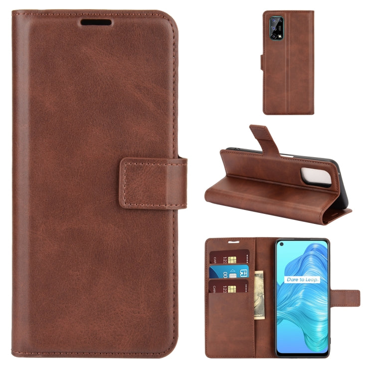 For OPPO Realme V5 / K7X Retro Calf Pattern Buckle Horizontal Flip Leather Case with Holder & Card Slots & Wallet