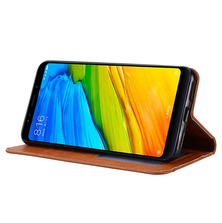 Knead Skin Texture Horizontal Flip Leather Case for Xiaomi Redmi 5 Plus, with Photo Frame & Holder & Card Slots & Wallet