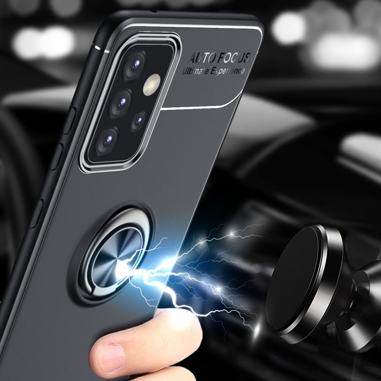 For Samsung Galaxy A52 5G / 4G Metal Ring Holder 360 Degree Rotating TPU Case