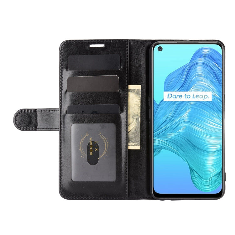 For OPPO Realme V5 / K7X / Realme Q2 / Realme 7 5G R64 Texture Single Horizontal Flip Protective Case with Holder & Card Slots & Wallet& Photo Frame