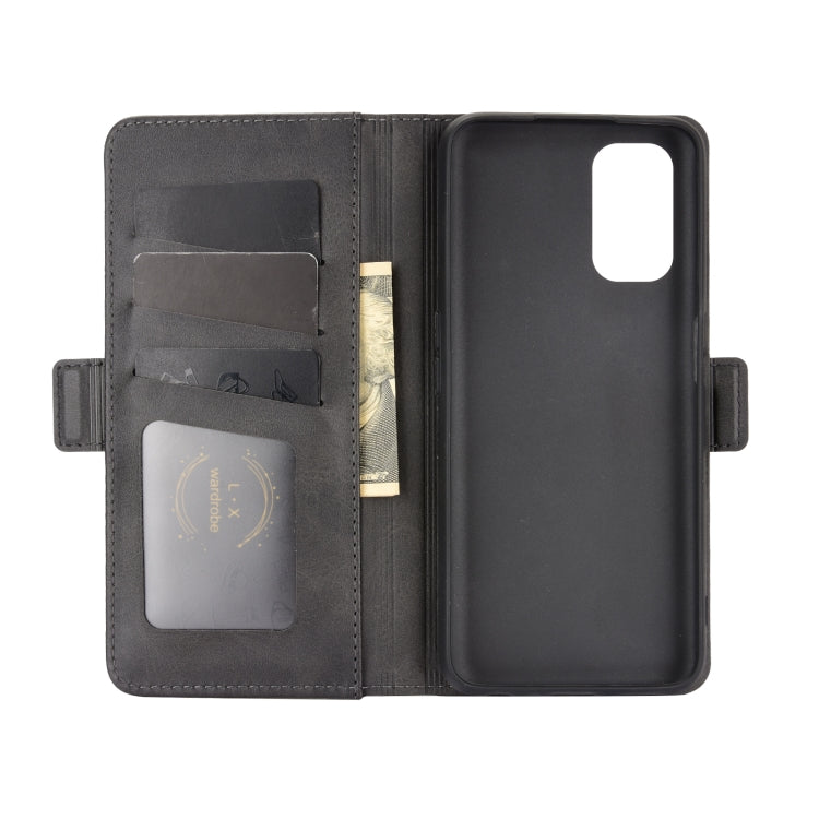 For OPPO Realme V5 / K7X / Realme Q2 / Realme 7 5G Dual-side Magnetic Buckle Horizontal Flip Leather Case with Holder & Card Slots & Wallet