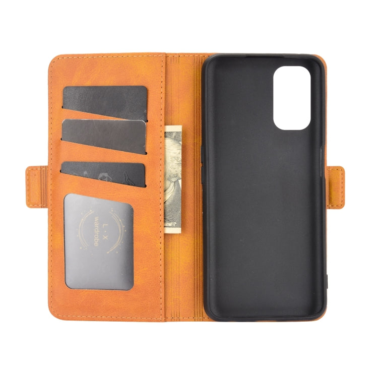 For OPPO Realme V5 / K7X / Realme Q2 / Realme 7 5G Dual-side Magnetic Buckle Horizontal Flip Leather Case with Holder & Card Slots & Wallet