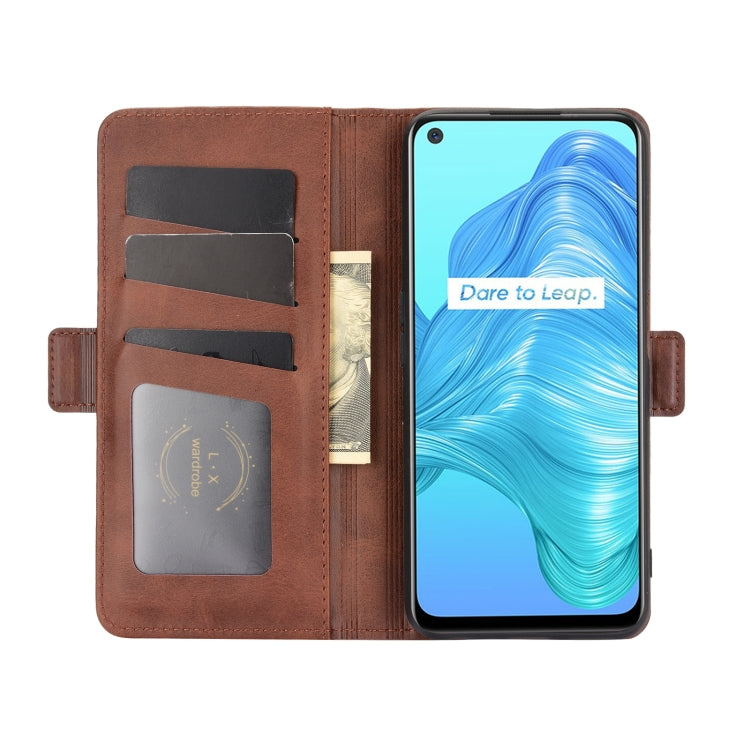 For OPPO Realme V5 / K7X / Realme Q2 / Realme 7 5G Dual-side Magnetic Buckle Horizontal Flip Leather Case with Holder & Card Slots & Wallet
