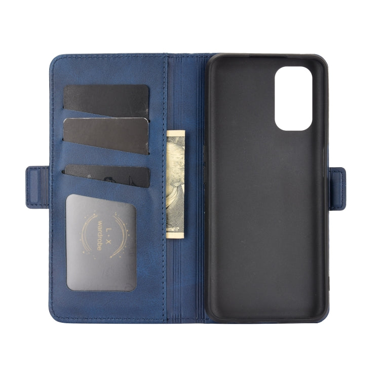 For OPPO Realme V5 / K7X / Realme Q2 / Realme 7 5G Dual-side Magnetic Buckle Horizontal Flip Leather Case with Holder & Card Slots & Wallet