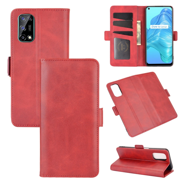 For OPPO Realme V5 / K7X / Realme Q2 / Realme 7 5G Dual-side Magnetic Buckle Horizontal Flip Leather Case with Holder & Card Slots & Wallet