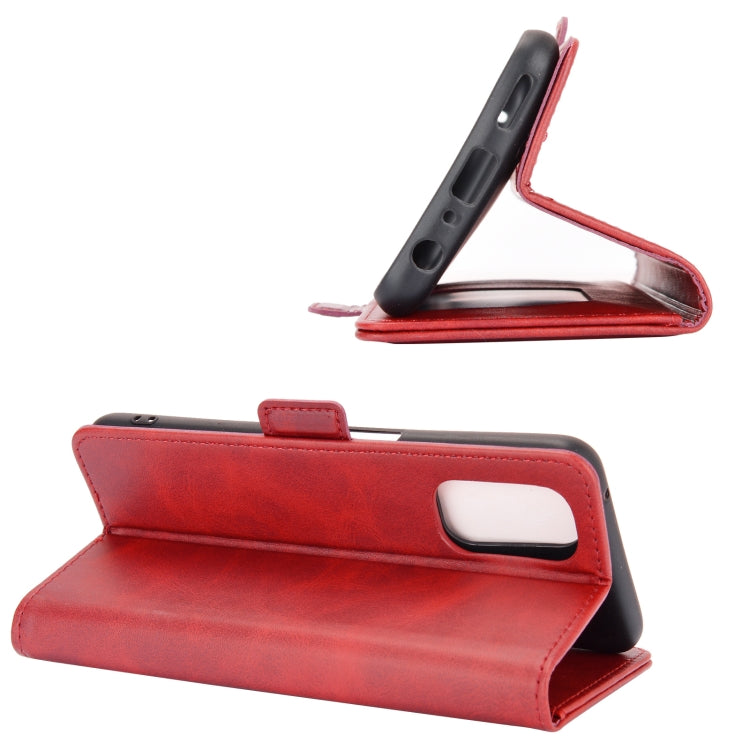 For OPPO Realme V5 / K7X / Realme Q2 / Realme 7 5G Dual-side Magnetic Buckle Horizontal Flip Leather Case with Holder & Card Slots & Wallet