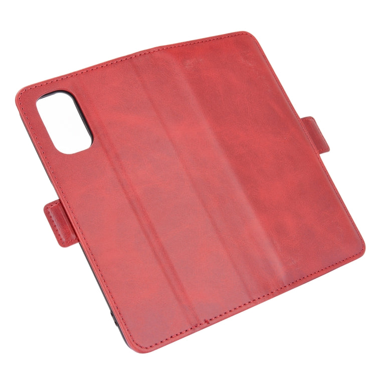 For OPPO Realme V5 / K7X / Realme Q2 / Realme 7 5G Dual-side Magnetic Buckle Horizontal Flip Leather Case with Holder & Card Slots & Wallet